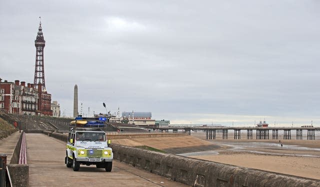 Blackpool lifeguards stock