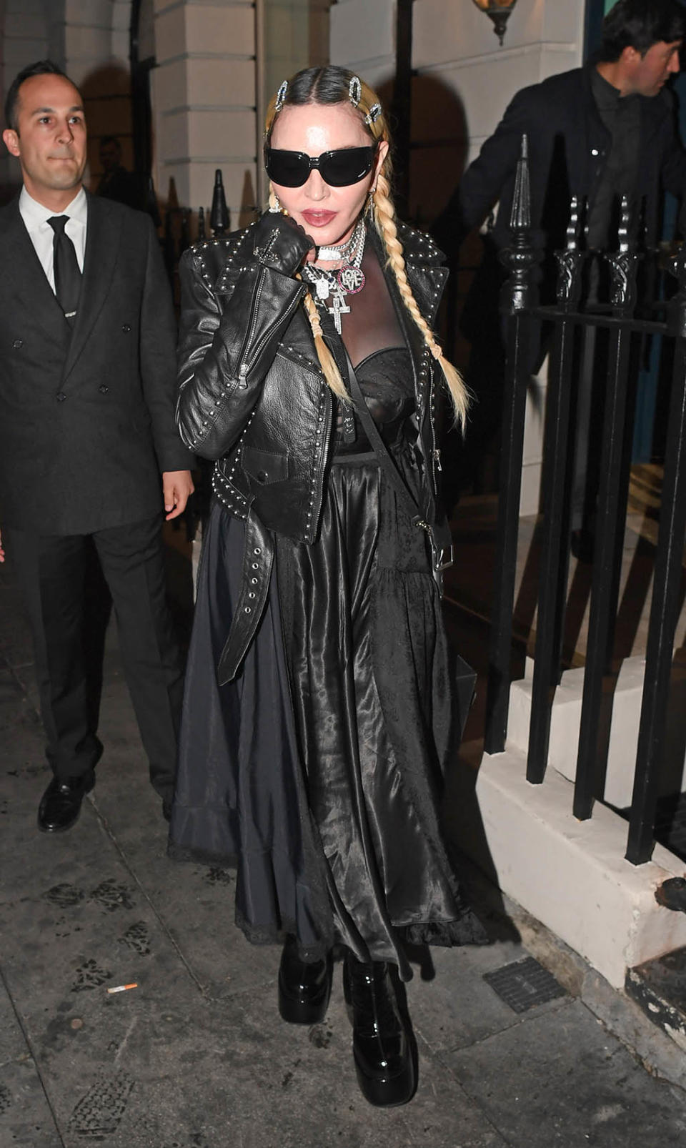 Madonna leaves Oswald’s Private Members Club in London on May 24, 2022. - Credit: SplashNews.com