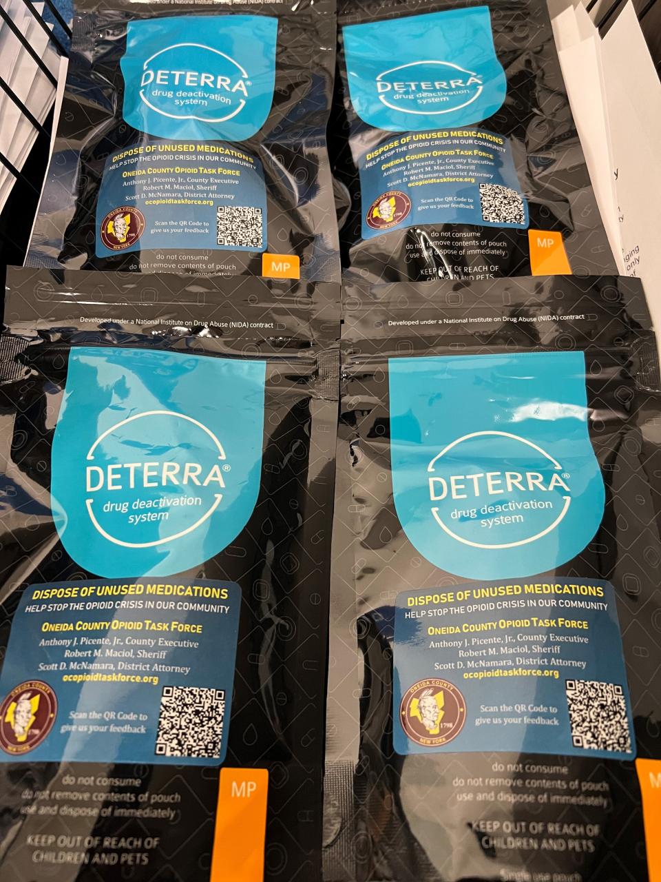 Deterra Drug Deactivation bags help residents safely and conveniently remove unused or expired prescription medications.