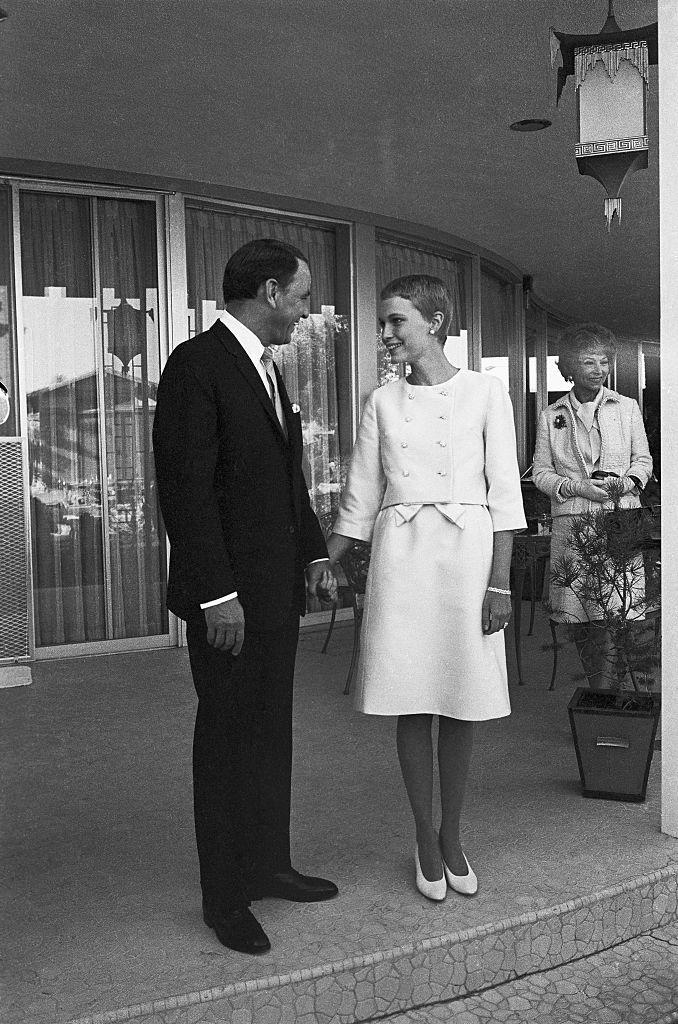 <p>Frank Sinatra and Mia Farrow were married in a small ceremony at Las Vegas's Sands Hotel in 1966. Afterwards the couple greeted guests for <a href="https://www.marthastewart.com/7904799/mia-farrow-and-frank-sinatra-wedding-anniversary-day-history" rel="nofollow noopener" target="_blank" data-ylk="slk:a reception at the nearby home;elm:context_link;itc:0;sec:content-canvas" class="link ">a reception at the nearby home</a> of Sinatra's friend, Bill Goetz. Before long, they were off on their Palm Springs honeymoon. </p>