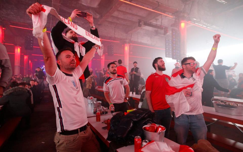 England fans are seen ahead of the match - REUTERS