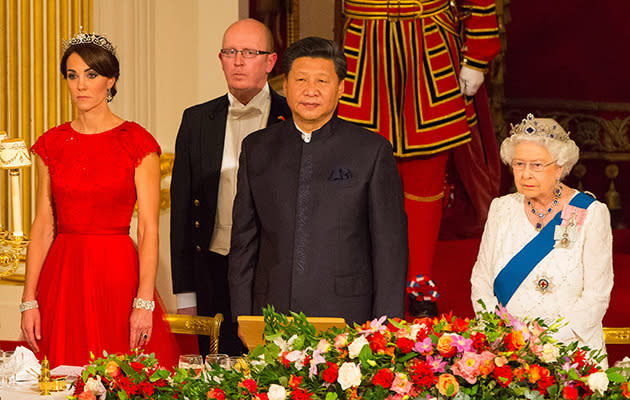 The state banquet held in Buckingham Palace. Photo: SplashNews.