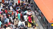 NEW DELHI, INDIA - MARCH 28: A wave of migrant workers try to board a bus bound to their native state at Ghazipur, near the Delhi - UP border on Day 4 of the 21 day nationwide lockdown -- to check the spread of coronavirus, on March 28, 2020 in New Delhi, India. (Photo by Raj K Raj/Hindustan Times via Getty Images)