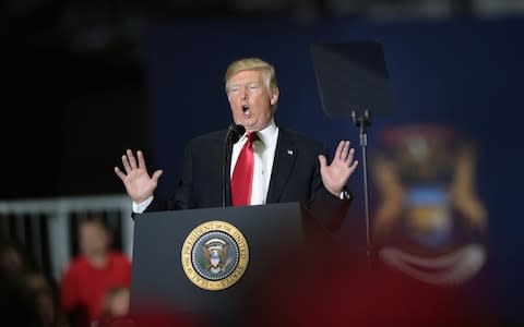  President Trump Holds Rally In Washington, Michigan - Credit: Scott Olson/Getty