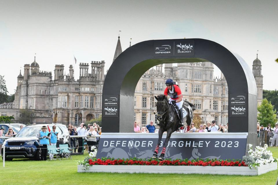 David Doel jumping the final cross-country fence at DBHT 2023 (DBHT/Peter Nixon)