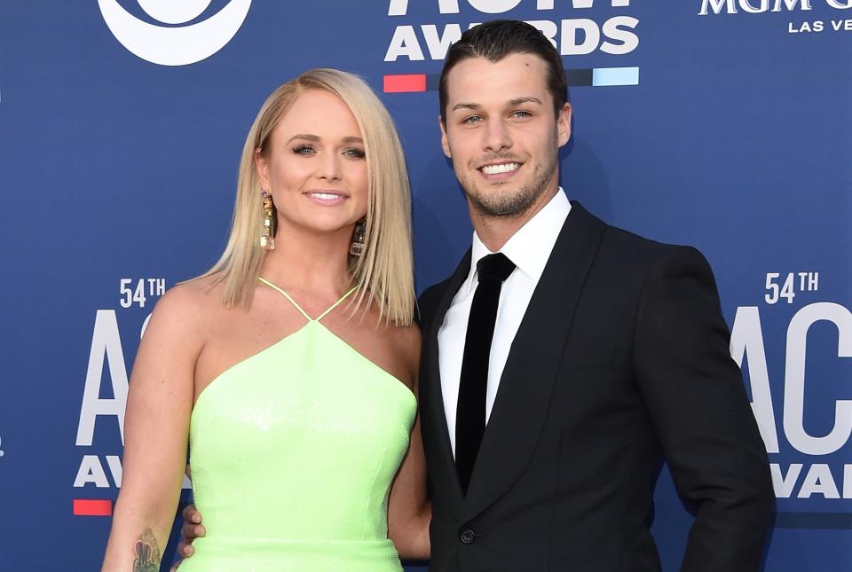 Miranda Lambert and Brendan McLoughlin at the  Academy of Country Music Awards in April. (Photo: Axelle/Bauer-Griffin/FilmMagic)