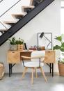 <p>Wondering how to create a calm and productive office space? If you're lucky enough to have your own study (or a work zone in another room), keep it clean, clear from clutter and free from distractions. A <a href="https://www.housebeautiful.com/uk/decorate/home-office/g35192320/best-folding-desk/" rel="nofollow noopener" target="_blank" data-ylk="slk:desk;elm:context_link;itc:0;sec:content-canvas" class="link ">desk</a> with drawers will give you a useful spot to pop papers and pens, while a well-lit room will help you focus on busy days. </p><p>When it comes to soothing paint colours, opt for an off-white. It's a great natural hue for inspiring minds. </p><p>Pictured: Shop the full look at <a href="https://www.johnlewis.com/" rel="nofollow noopener" target="_blank" data-ylk="slk:John Lewis;elm:context_link;itc:0;sec:content-canvas" class="link ">John Lewis </a></p>