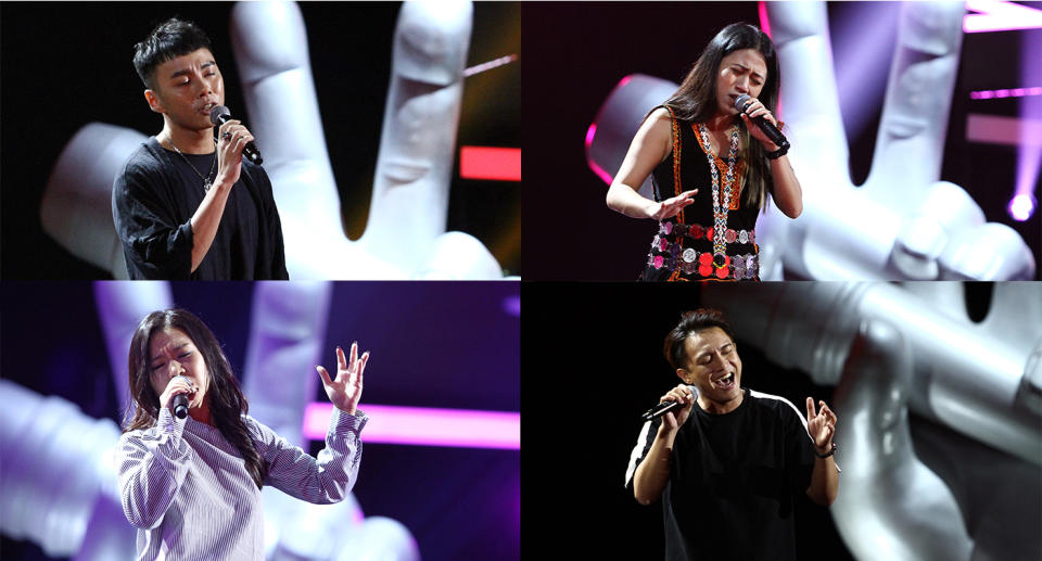 Contestants of “The Voice” that appeared in the first episode. (Photo: The Voice)
