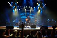 <p>Chris Young singing his most recent multi-week chart-topping hit "Famous Friends," a fitting song for a night filled with nearly two-dozen stars of country & more. </p>