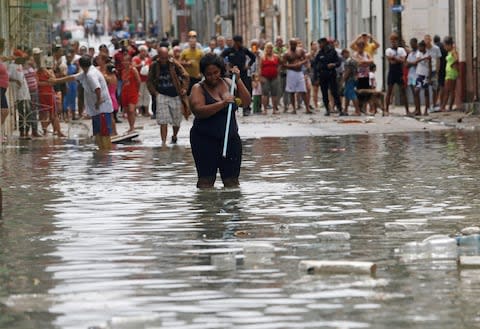 Cuba's capital, Havana, suffered flooding - Credit: REUTERS/STRINGER