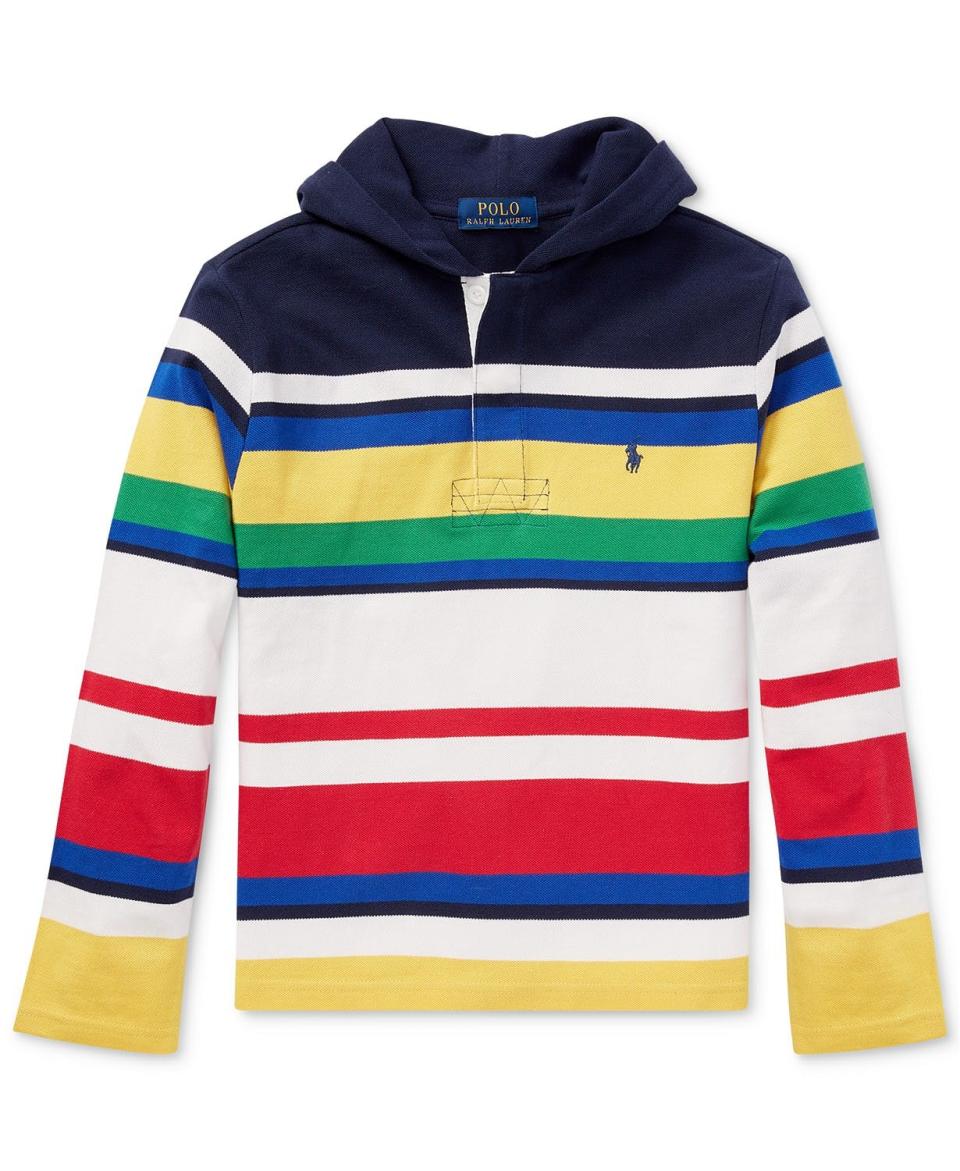 Polo Ralph Lauren Striped Cotton Rugby Hoodie
