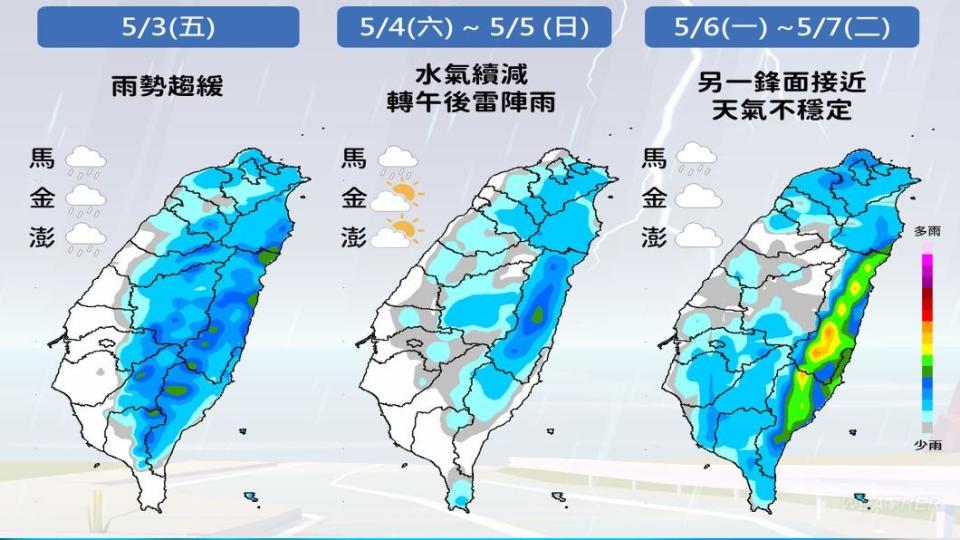 近期降雨變化。（圖／中央氣象署）