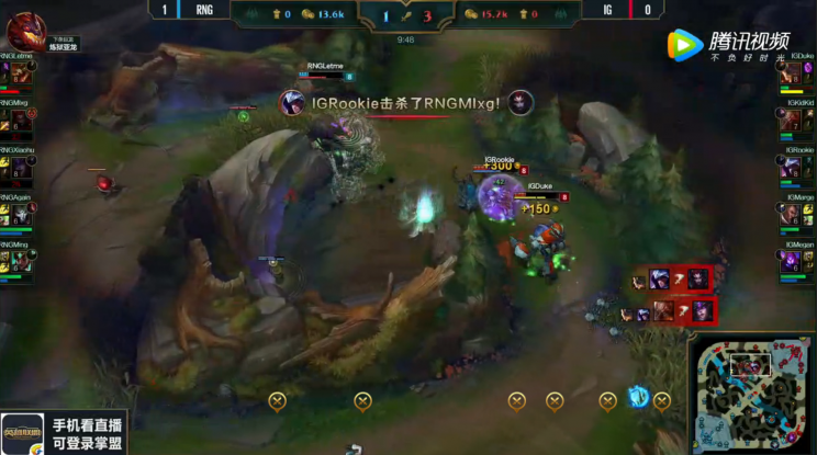 RNG lose a fight on top side with their jungler behind (lolesports)