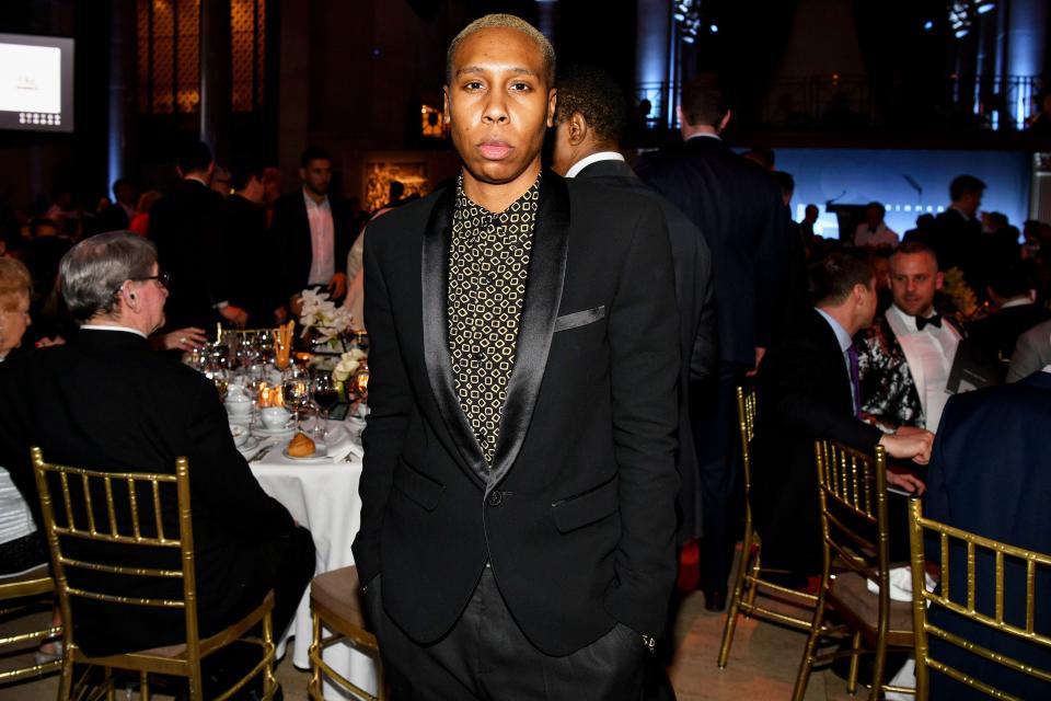 Honoree Lena Waithe wears a sleek tuxedo to the 13th Annual LGBT Community Center Dinner on Thursday in N.Y.C.