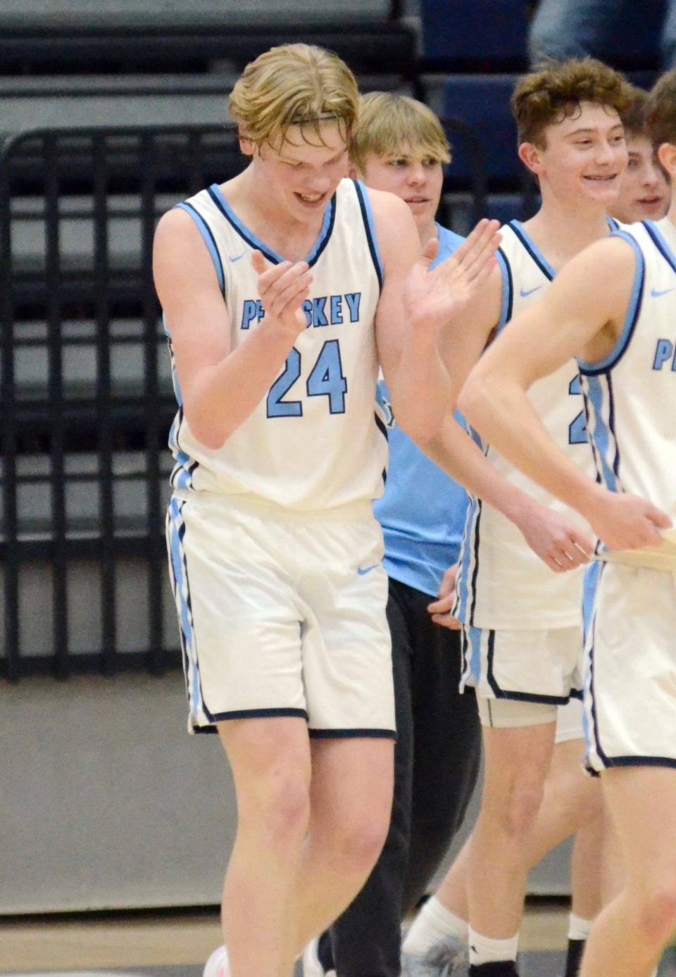 Petoskey's Cade Trudeau had plenty of reasons to celebrate on the court this season.