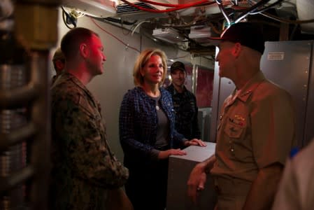 Under Secretary for Nuclear Security of the U.S. Department of Energy and Administrator of the National Nuclear Security AdministrationLisa Gordon-Hagerty tours the Ohio-class ballistic missile submarine USS Alabama in Bangor