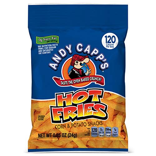 Andy Capp's Hot Fries, 0.85 oz, 72 Pack