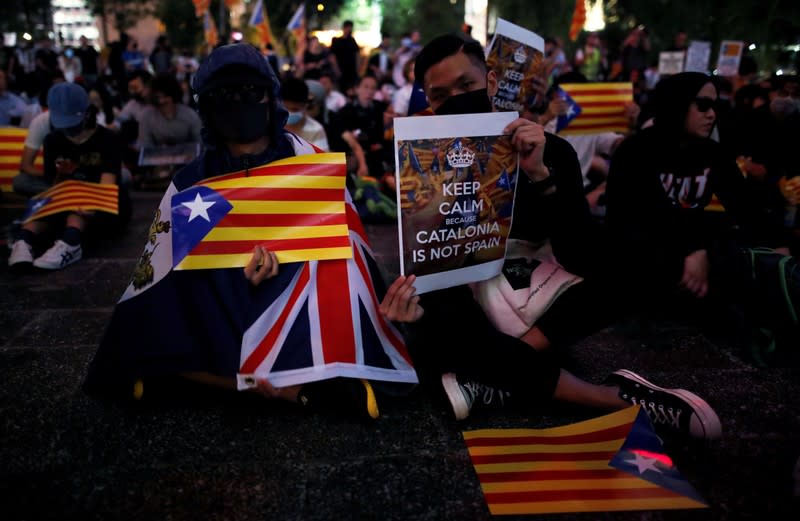 Anti-government demonstrators protest in Hong Kong