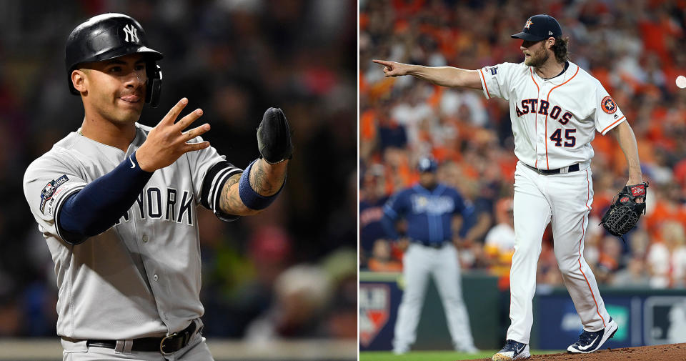 Gleyber Torres and Gerrit Cole helped their teams to the ALCS with great performances in the first round. (Getty Images)