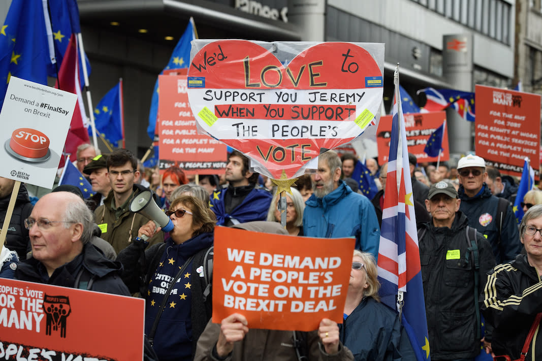 A UCL report has found that planning for a 2nd Brexit referendum would need to start now. (Photo by Leon Neal/Getty Images)