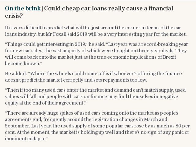 On the brink | Could cheap car loans really cause a financial crisis?