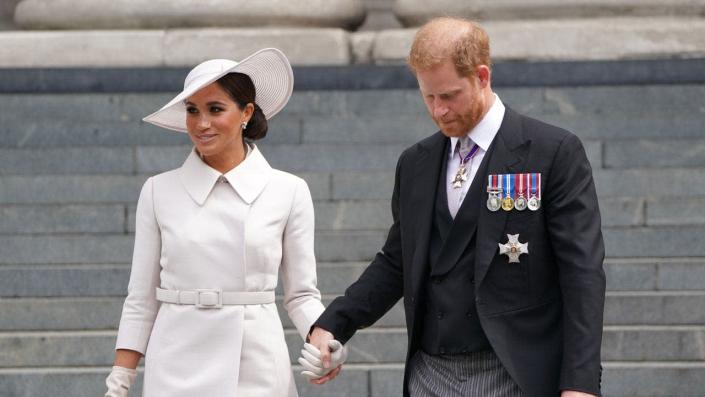 Meghan and Harry stepped down as senior royals and moved to California in 2020. <span class="copyright">Photo by Chris J Ratcliffe</span>