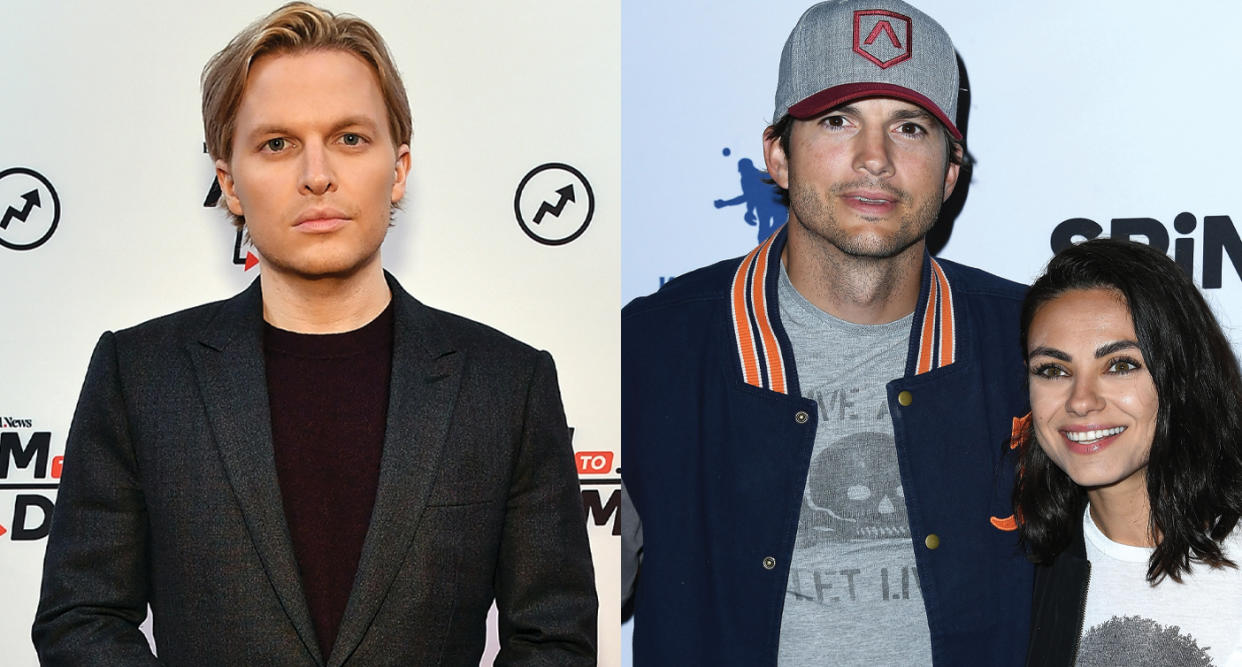 Ronan Farrow says he advised Ashton Kutcher and Mila Kunis to give their kid a different last name. (Photo: Getty Images)