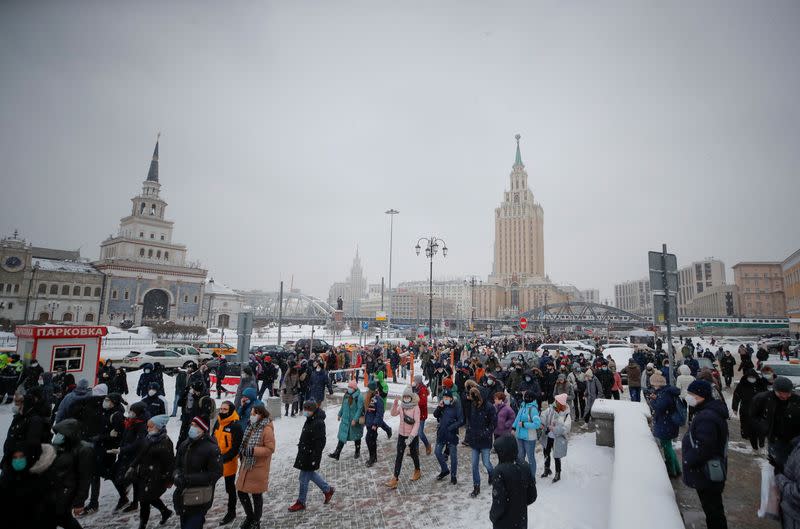 Rally in support of Alexei Navalny in Moscow