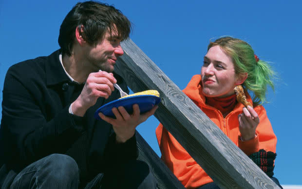 Jim Carrey and Kate Winslet in "Eternal Sunshine of the Spotless Mind"<p>Focus Features</p>