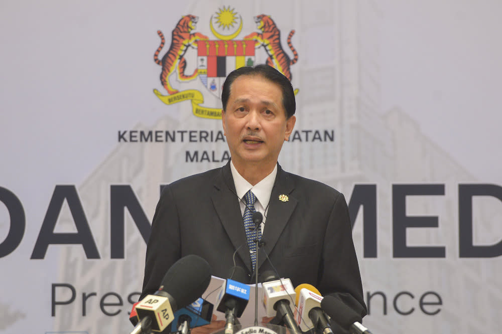 Health D-G Tan Sri Dr Noor Hisham wrote in a statement that Sabah still tops the new daily positive cases, while Klang Valley followed closely with both Kuala Lumpur and Selangor cases going up. — Picture by Miera Zulyana