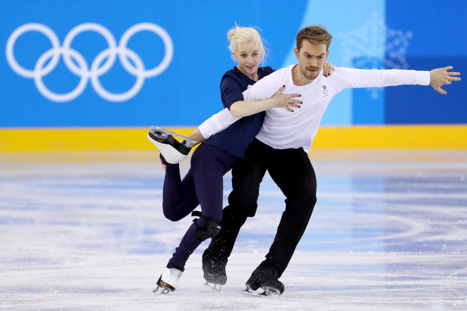 <p>British ice dancing duo Penny Coomes and Nick Buckland are a couple both on and off the ice. They began skating together in 2005 and their chemistry on the ice eventually led to them sparking up a personal relationship. (Getty) </p>