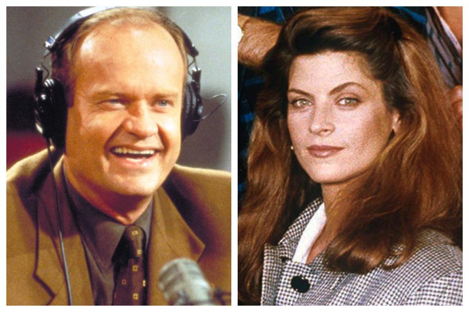 Kelsey Grammer in "Frasier," left, and Kirstie Alley in "Cheers."