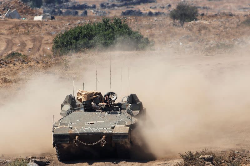 Israel hits squad that placed explosives along Syria frontier, army says