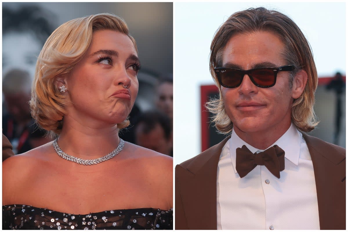 Florence Pugh and Chris Pine were noticeably absent from the New York premiere of Don’t Worry Darling  (AP)