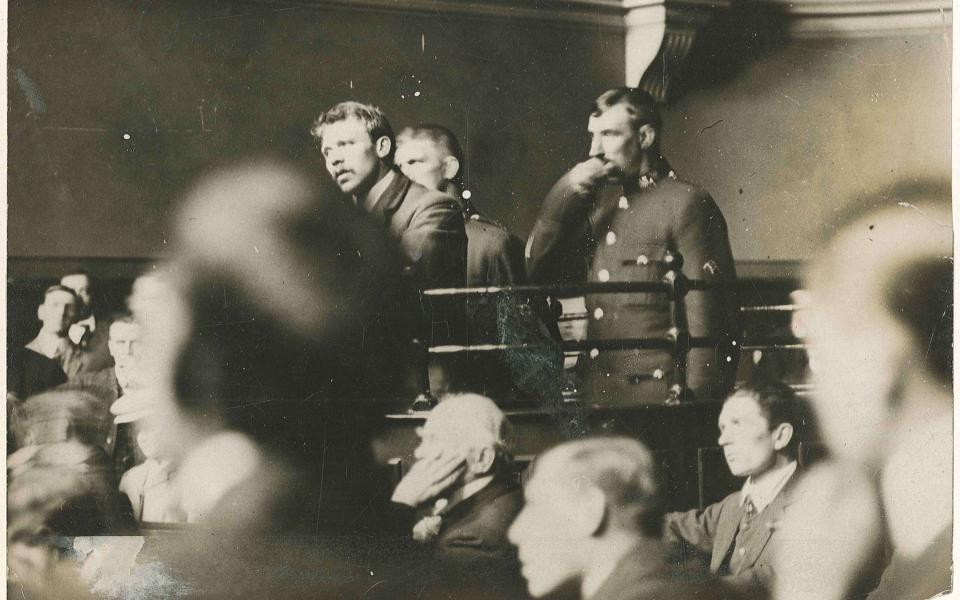 Scene from the courtroom during the trial of George Edalji - Staffordshire Records Office