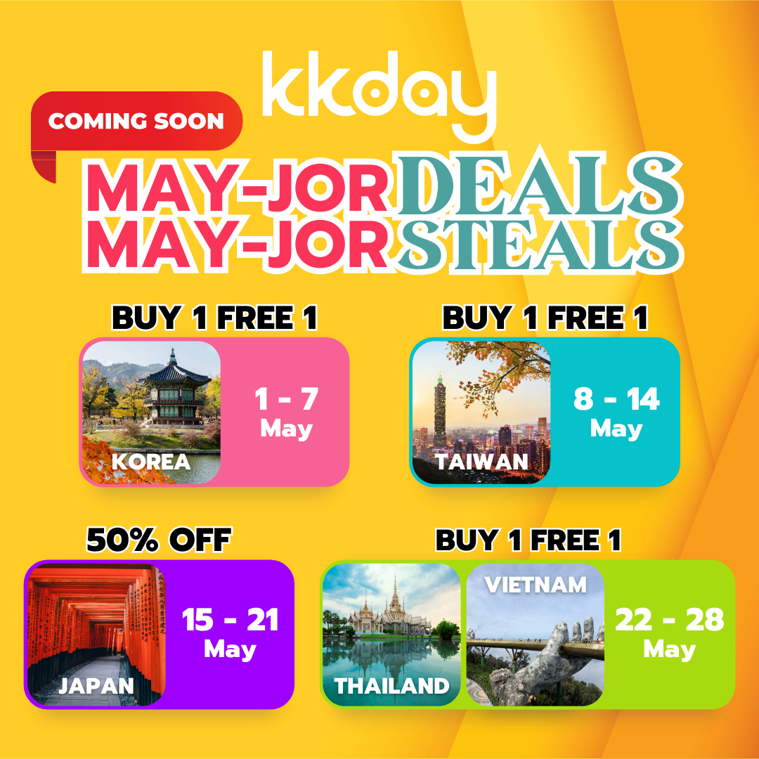 Month-long travel deals and steals on KKday this May. (Photo: KKday SG)