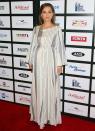 <p>Natalie Portman dressed her burgeoning bump in a long, flowing, striped maternity gown capped with flared sleeves at the 30th Israel Film Festival Gala Awards Dinner. Portman is expecting her second child with Benjamin Millepied. <i>(Photo by JB Lacroix/WireImage/Nov 8 2016) </i> </p>