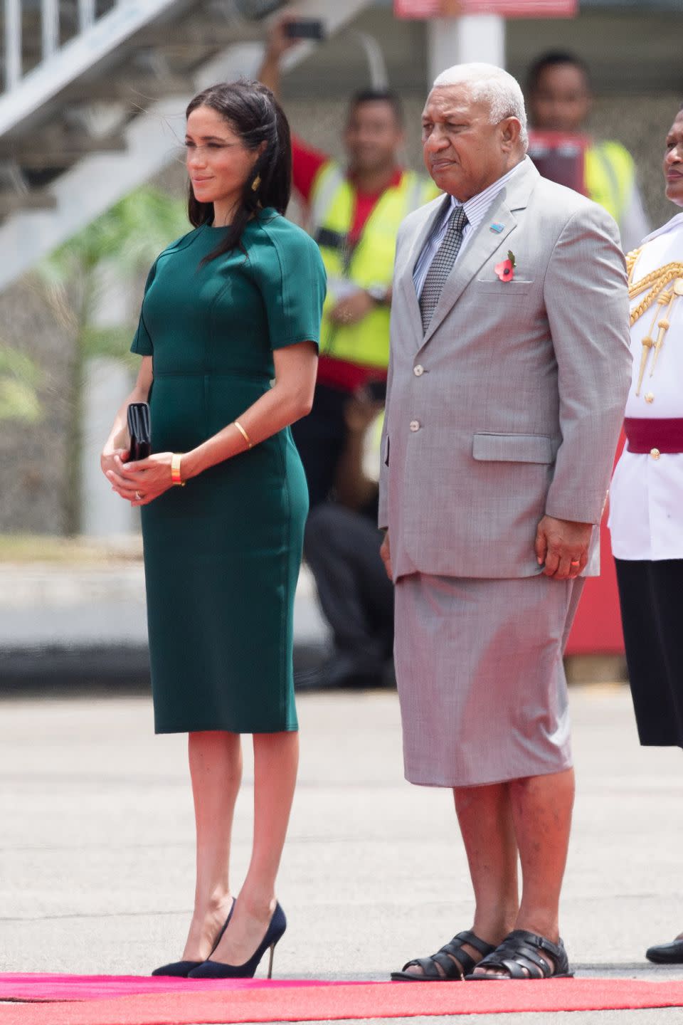 <p><strong>October 2018 </strong>The duchess wore a Jason Wu dress and navy Manolo Blahnik pumps for an engagement in Tonga.</p><p><a rel="nofollow noopener" href="https://www.barneys.com/product/manolo-blahnik-bb-pumps-503345489.html?ranMID=38359&ranEAID=QFGLnEolOWg&ranSiteID=QFGLnEolOWg-ACkMil3sv_fPadc7yGLY6g&utm_source=QFGLnEolOWg&utm_medium=affiliate&utm_campaign=1&utm_content=621860&siteID=QFGLnEolOWg-ACkMil3sv_fPadc7yGLY6g" target="_blank" data-ylk="slk:SHOP THE SHOES;elm:context_link;itc:0;sec:content-canvas" class="link ">SHOP THE SHOES</a></p>