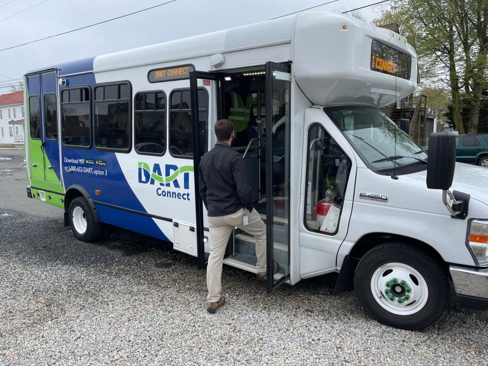 A DART Connect bus in service.