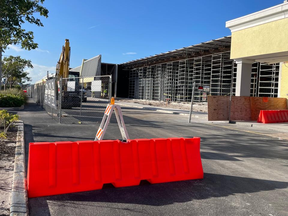 Construction begins to renovate and revive Gateway Plaza in Fort Pierce on Nov. 7, 2023.
