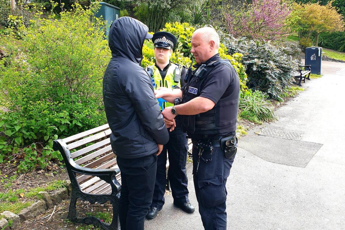 Stop and search in Bournemouth gardens <i>(Image: Bournemouth police)</i>