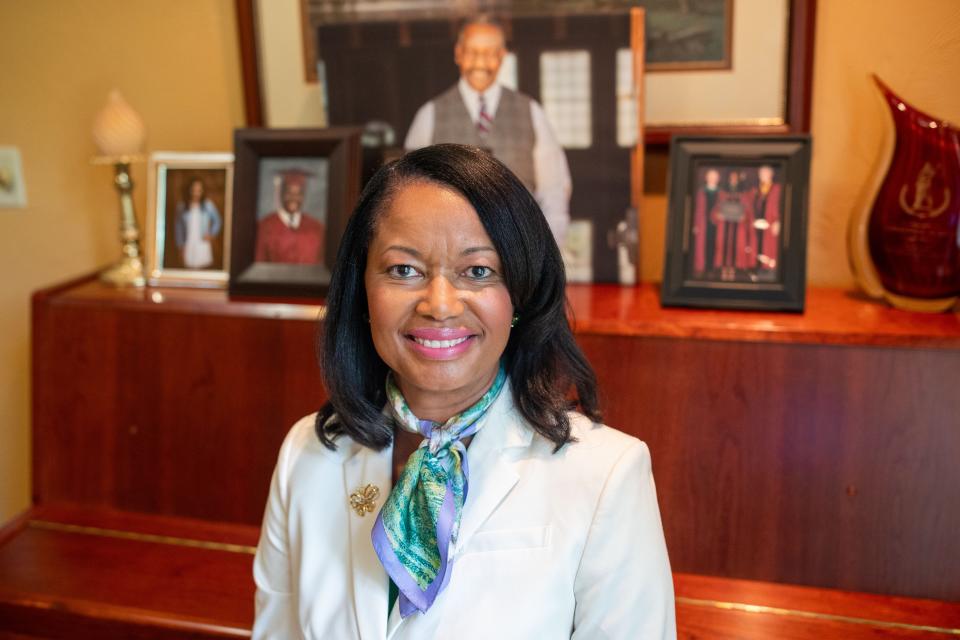 Cassandra Jackson, the outgoing City of Tallahassee attorney, poses for a portrait at her home Thursday, May 23, 2024.