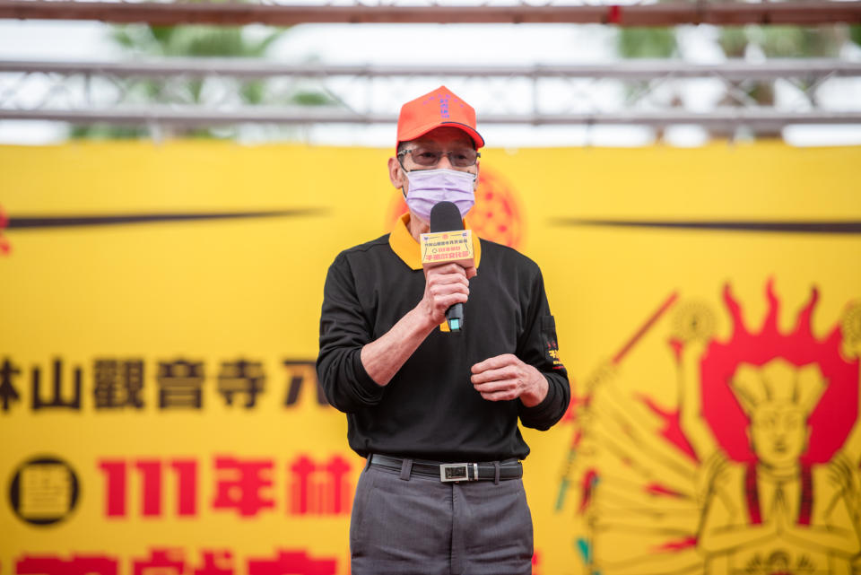 竹林山觀音寺黃火旺董事長表示，今年適逢竹林山觀音寺重建入火安座10週年，為了祈求風調雨順國泰民安，將擴大辦理一週系列的活動，歡迎市民朋友一同共襄盛舉。   圖：林口區公所提供