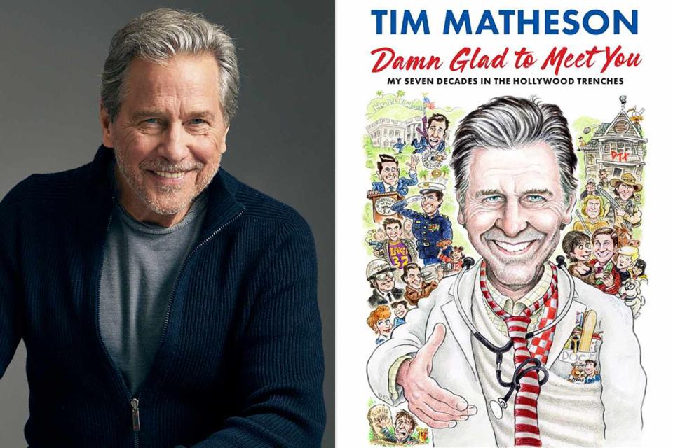 <p>JSquared Photography; Hachette Books</p> Tim Matheson and the cover of 