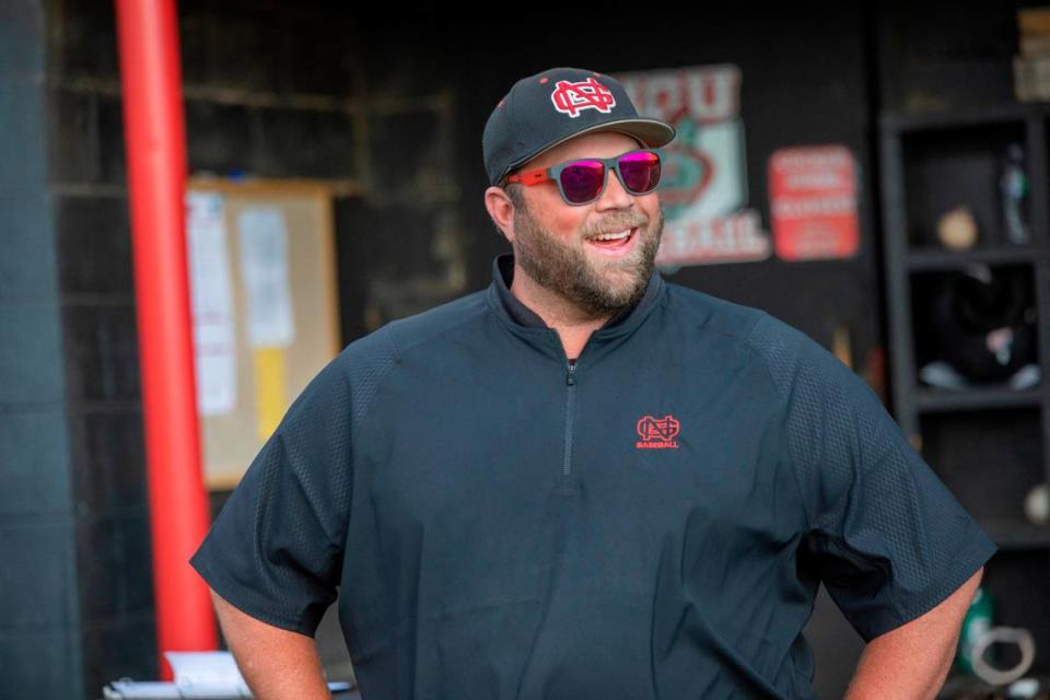 North Greenville head baseball coach Landon Powell