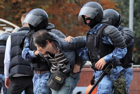 Rally calling for opposition candidates to be registered for elections to Moscow City Duma in Moscow