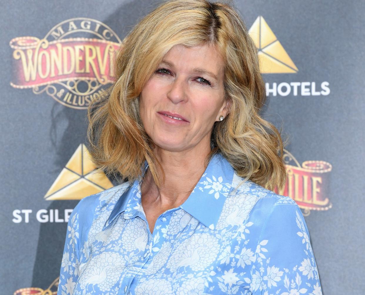 Kate Garraway attended the opening of 'Wonderville' magic show in London's West End with her family. (Getty Images)