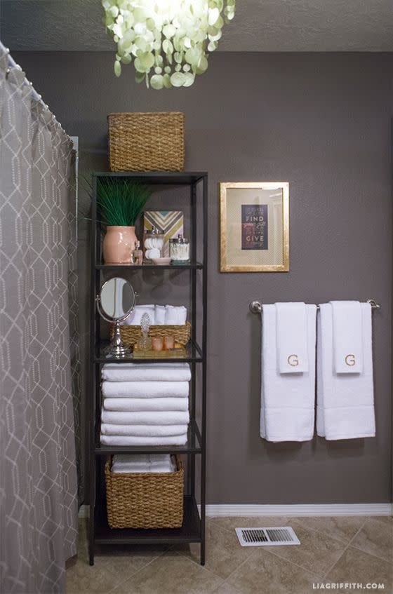 bathroom storage ideas tower storage