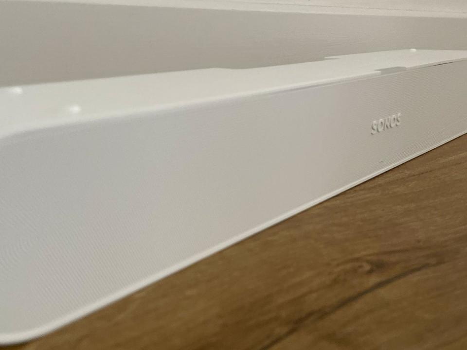 It has a bit of a flatter design when compared to the arc and beam, but it’s still as sleek when sat under your telly (Alex Lee)