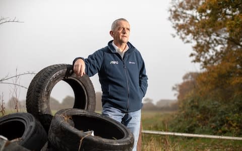 Essex farmer Guy Smith has blocked entrances to his fields in an attempt to stop rubbish being fly-tipped on his land - Credit: Daniel Jones